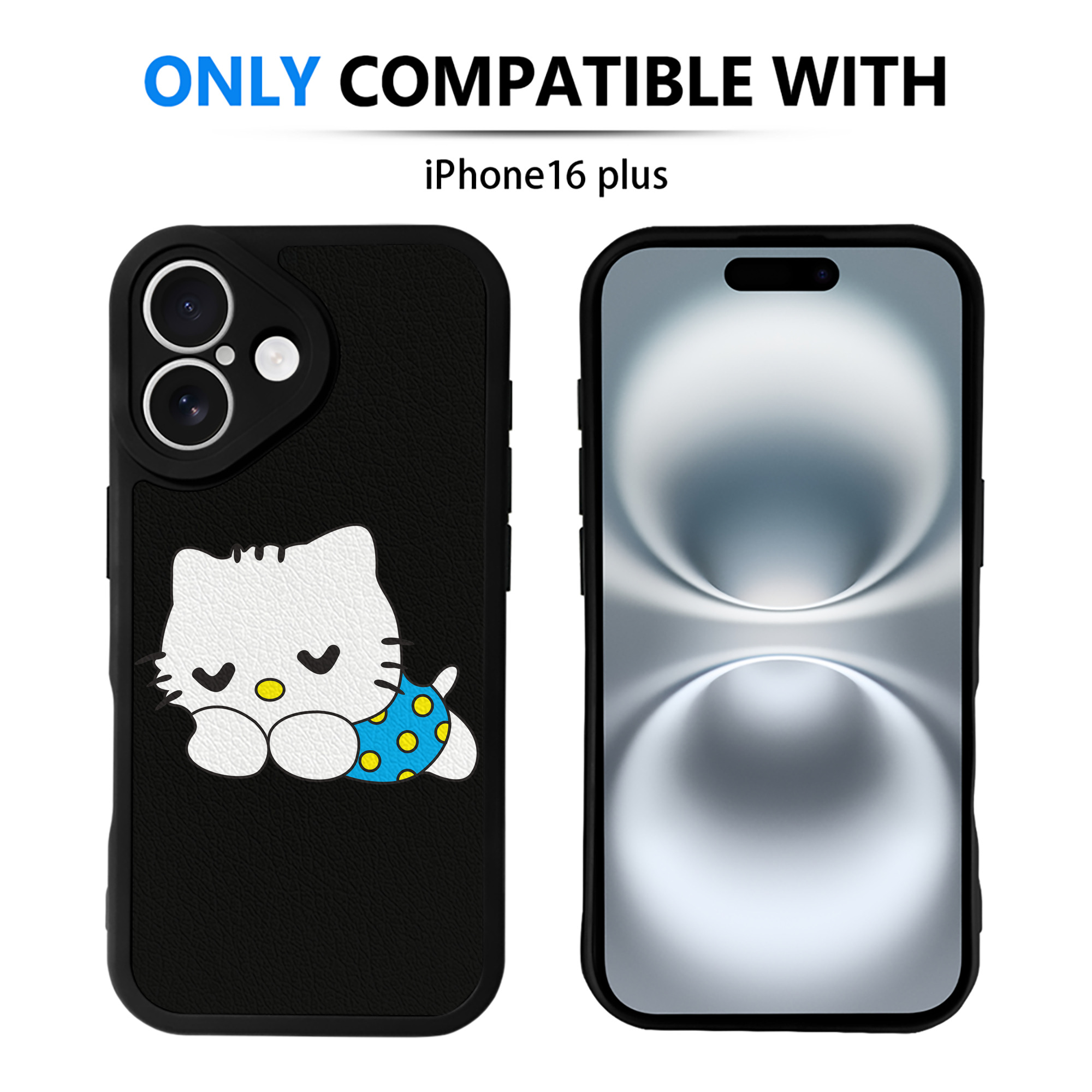（画像用） Hello Kitty ハローキティ 【iPhone 16シリーズ対応】シリコンスマホケース（レザー調） 材質：シリコン